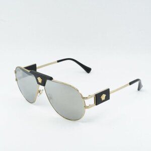 NEW VERSACE GOLD MIRROR SUNGLASSES